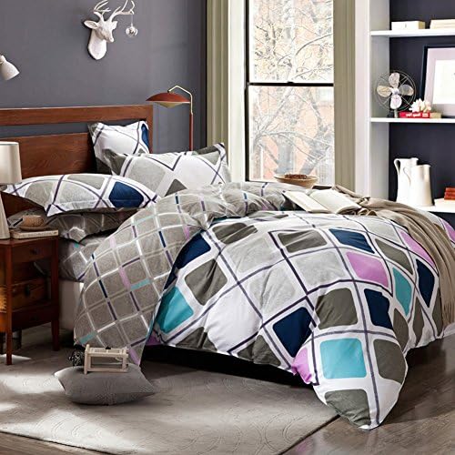 FTSUCQ Lovers in Prague Linen Bed Sheets Quilt Covers Bed Mattress Bedding Four-PCS Sets,size-2