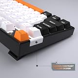 MageGee 75% Mechanical Keyboard 87 Keys Yellow Linear Switch White LED Backlit view 4
