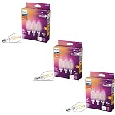 PHILIPS LED 40W B11 9-Pack Ultra Definition Soft White (2700K) 300 Lumen (3.5W = 40W) Dimmable Clear Flicker-Free Candelabra Light Bulbs