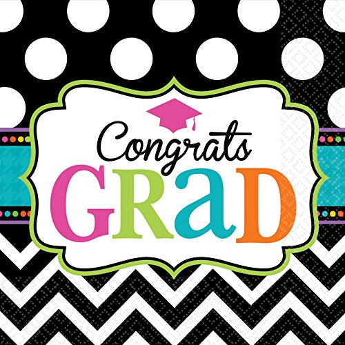 Dream Big Luncheon Napkins Graduation Party Disposable Tableware, Paper, 6.5