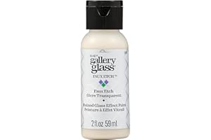 Gallery Glass Faux Etch Medium with Realistic Etching Effect for Easy to Apply Arts and Crafts Projects, 2 fl oz, 19690