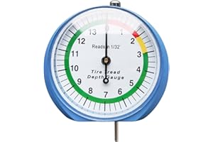 NEWKITA Tire Tread Depth Gauge, Reads in 1/32 inch increments, for Motorcycle, car,Truck and Bus