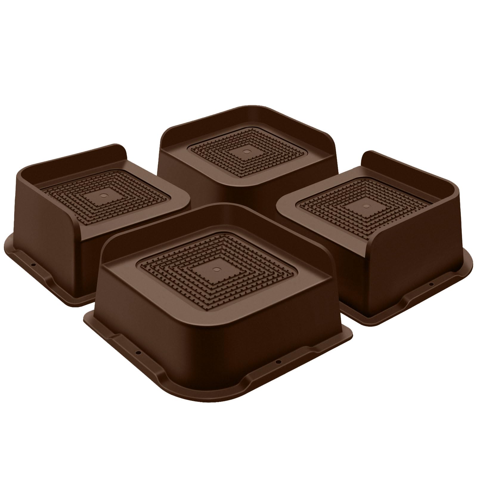 Photo 1 of ANNKUT Bed Risers 2 Inch Heavy Duty, Furniture Risers for Bed Desk Table Sofa Couch,Oversized Bed Lifts Risers,Support up to 5000 Lbs(4 Pack Brown)
