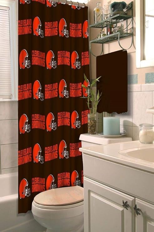Officially Licensed Nfl Cleveland Browns Shower Curtain 72 X 72