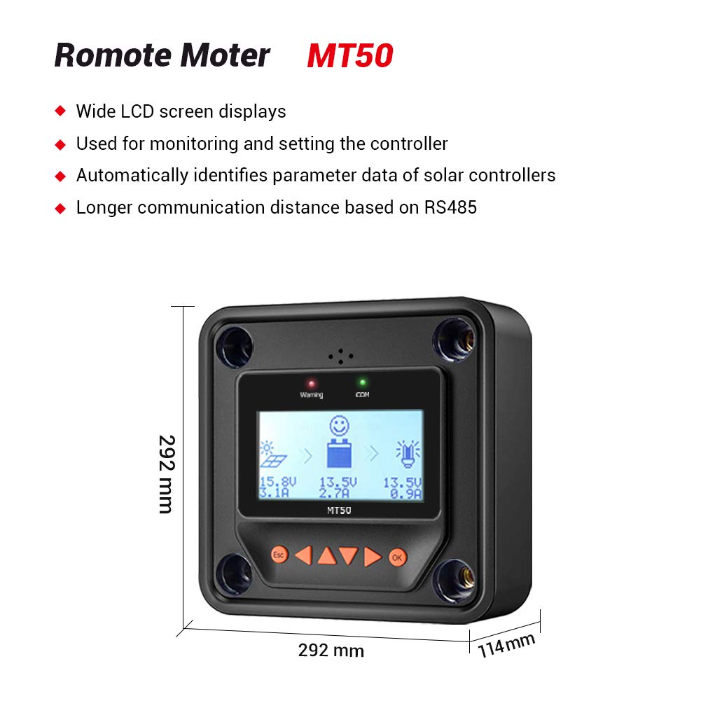 Energy Controllers EPEVER 40A Solar Charge Controller MPPT 12V 24V Auto ...