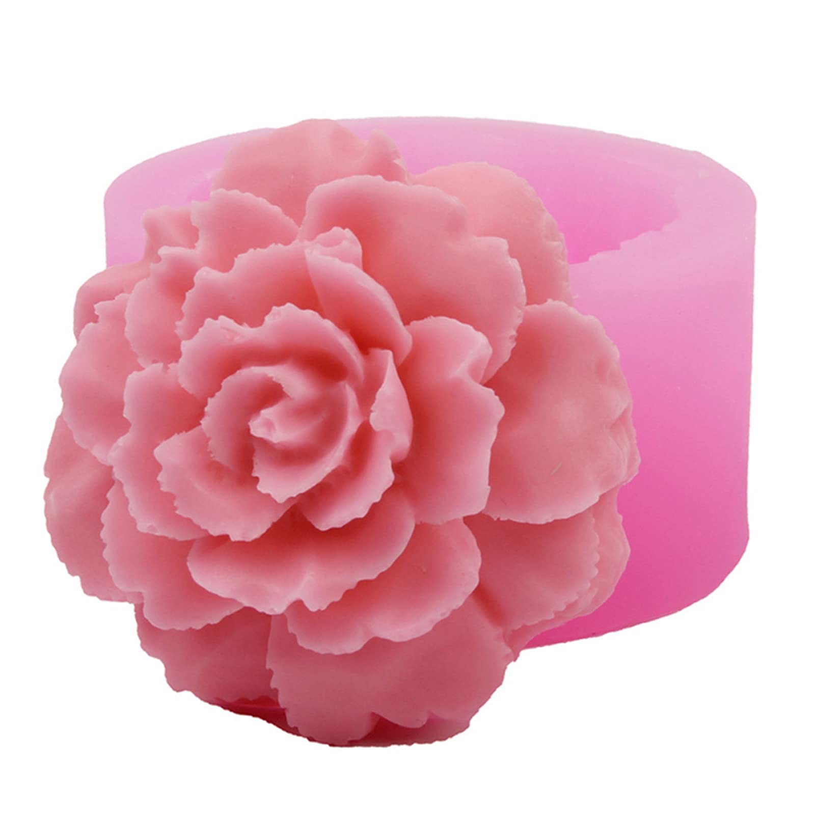 Photo 1 of 3D Carnation Candle Mold Flower Silicone Mold for Soap, Fondant, Cake Decorating, Chocolate, Candy,Ploymer Clay, Mother's Day Gift