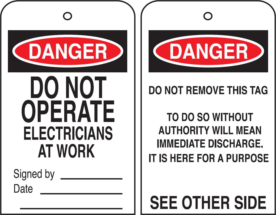 SGS APT102 Accident Prevention Tag Danger Do Not Operate