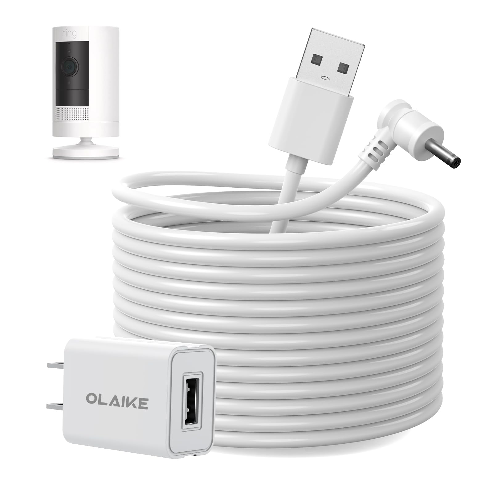 Mua 8m/26ft Charge Cable with DC Power Adapter Compatible with Ring ...