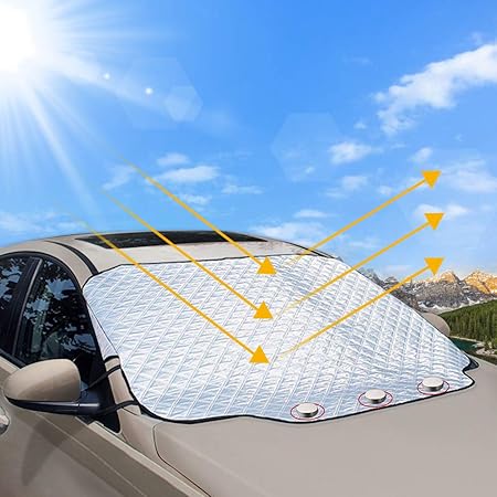 Frontscheibenabdeckung, unibelin Scheibenabdeckung Auto Abdeckung Sonnenschutzabdeckung Fixierung Faltbare Abnehmbare Windsch