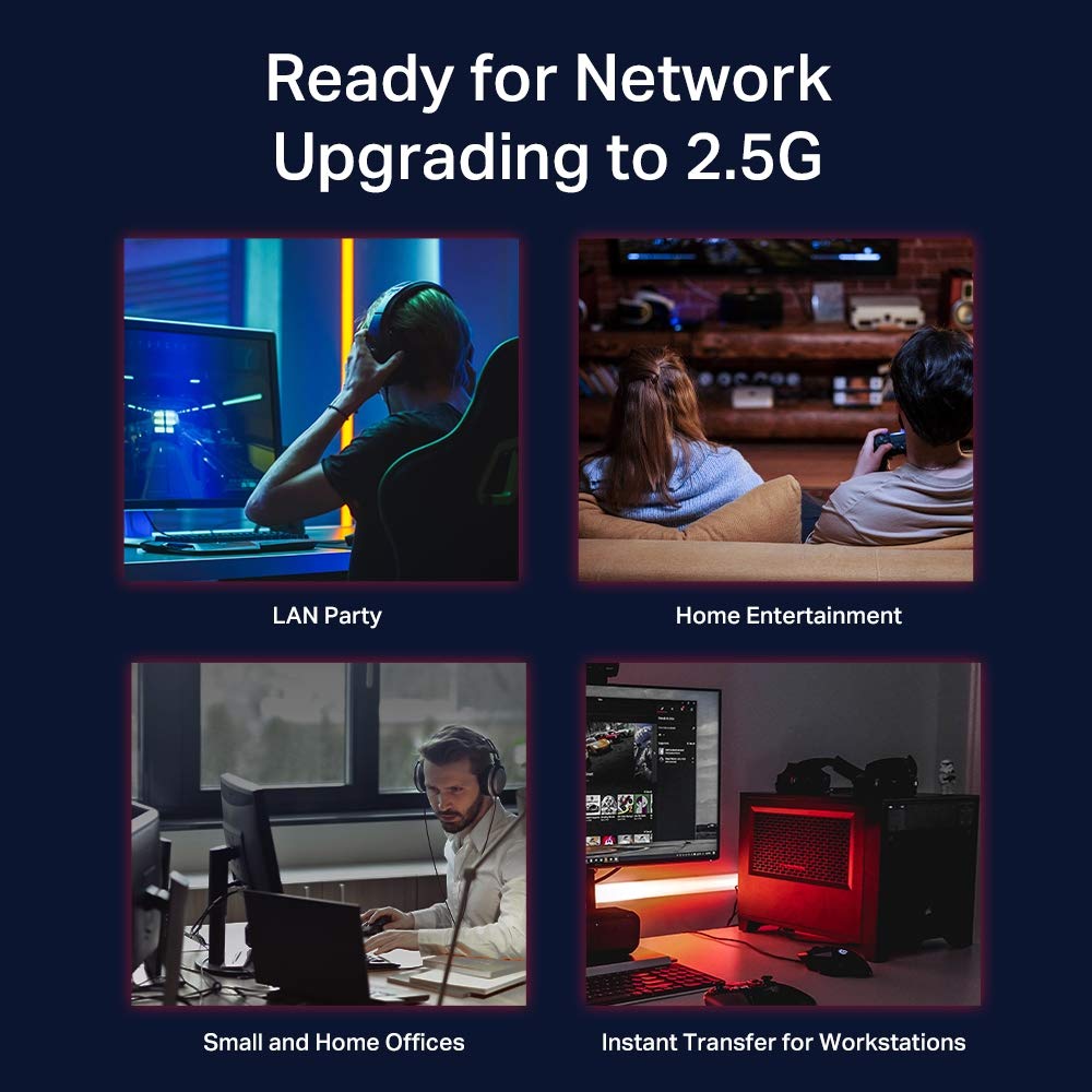 Tp-Link Tl-Sg108-M2 8 Port Gigabit Network Switch, 8X 2.5G Ethernet Switch, Metal Case, Power Saving, Plug &Amp; Play, Ethernet Splitter, Silent Operation, Desktop Or Wall Mount - View 7