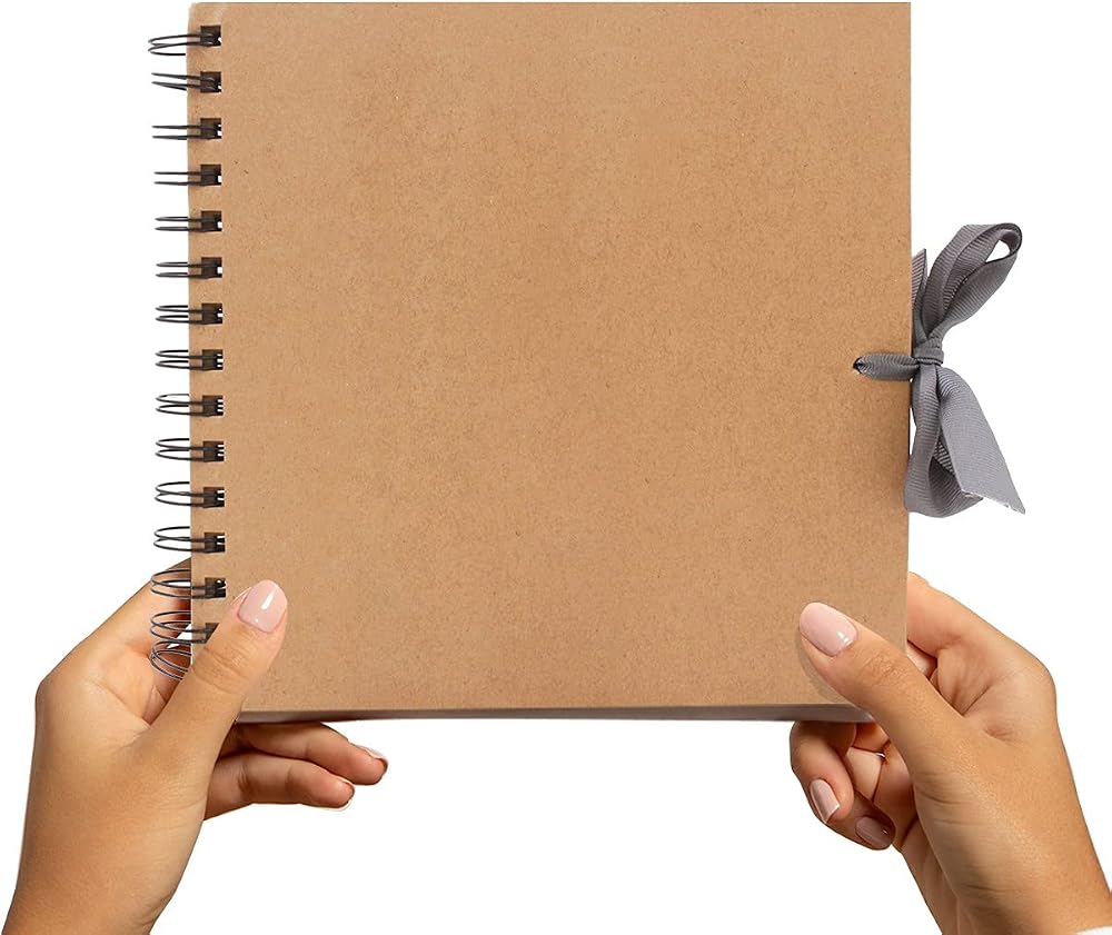 Styloo Square Brown Scrapbook Album 50 Sheets 20x20 cm Kraft Paper