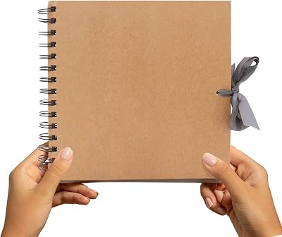 Styloo Square Brown Scrapbook Album 50 Sheets 20x20 cm Kraft Paper