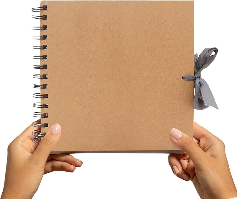 Styloo Square Brown Scrapbook Album 50 Sheets 20x20 cm Kraft Paper