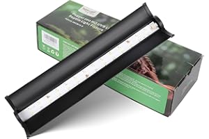 HYGGER ZOO UVB Light for Reptiles, 10W HO LED UVB Reptile Light Fixture UVA UVB Lamp Bulb Terrarium Light for Bearded Dragon Turtle Snake Crested Gecko Chameleon, 12 Inch