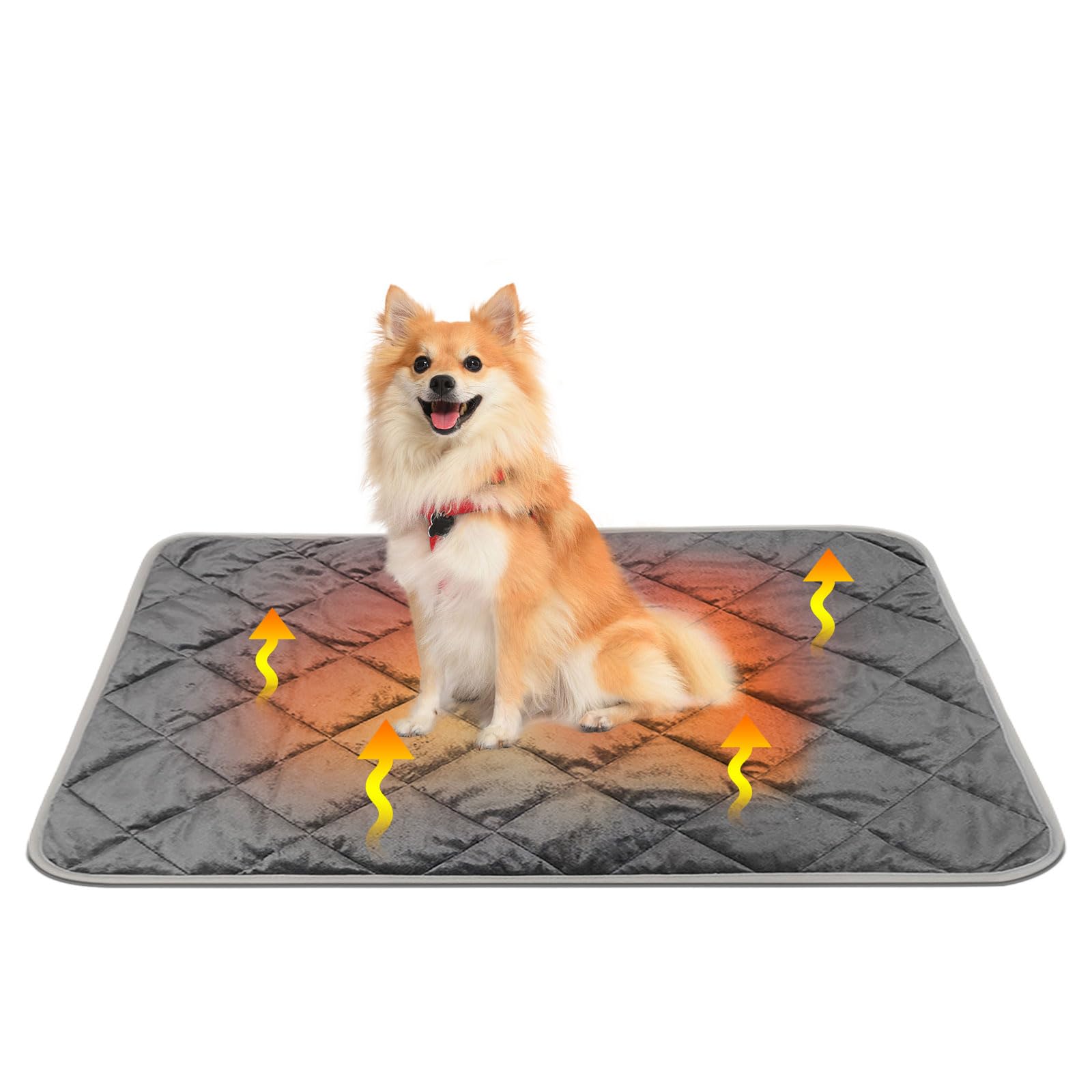 Ceboic Self Heating Dog Bed Pet Mat, Thermal Pet Pad Dog Cat Blanket No Electric Ultra Warm, Safe Self Heated Machine Washable Reusable Soft Mat Pet Blanket Cushion - 40x50cm