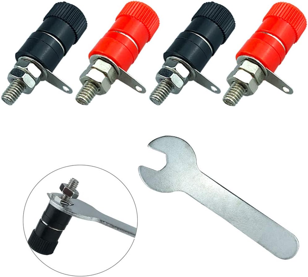 QitinDasen 40Pcs Premium 4mm Banana Plug Socket Connector Kit: 20Pcs Nickel Plating Banana Plug + 20Pcs Binding Post Terminal - Image 5