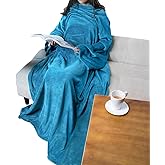 PAVILIA Wearable Blanket with Sleeves for Adult Women Men, Cozy Fleece Warm Wrap Throw with Arms, Gifts for Christmas, Wife