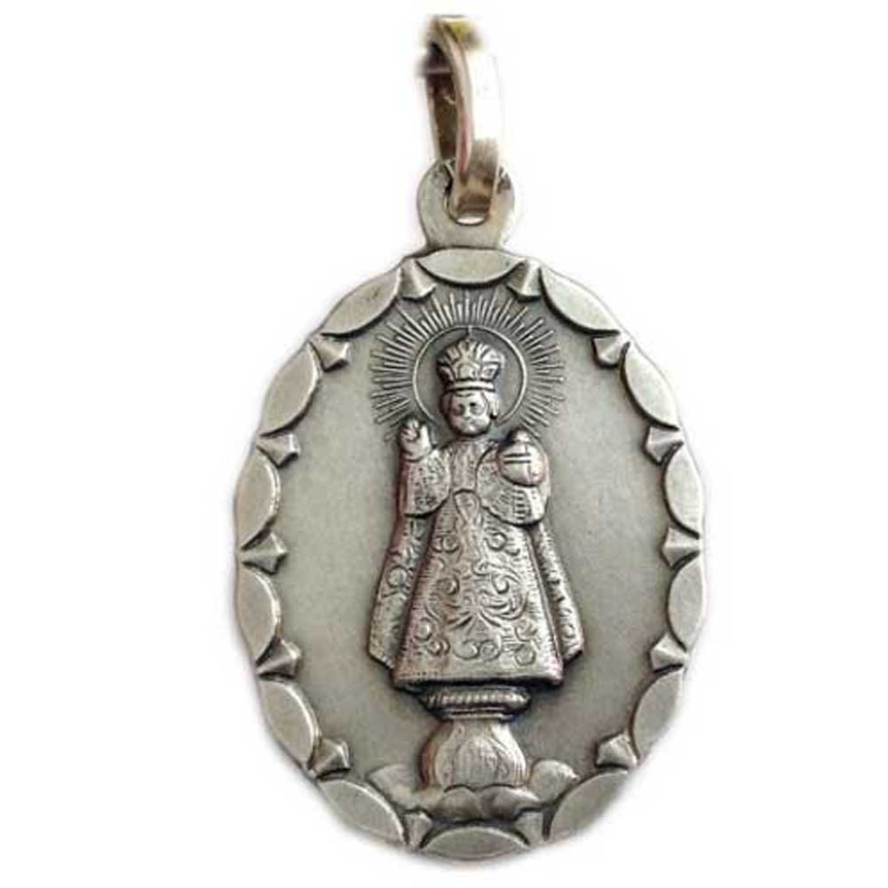 925 Sterling Silver Jesus Child of Prague Medal