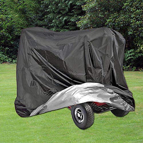 VVHOOY Mobility Scooter Cover, 210D Oxford Heavy Duty Waterproof 4 Wheel Power Scooter Travel Storage Cover All-Weather Outdoor Protection Dust Cover 55x26x36inch