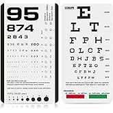 PECULA Eye Chart, Pocket Eye Charts, Snellen and Rosenbaum Pocket Eye Chart for Eye Exams (2 in 1)
