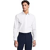 EXPRESS Men’s 1MX Stretch Dress Shirt – Slim Fit Performance Cotton, Long Sleeve Button-Up, Easy Care