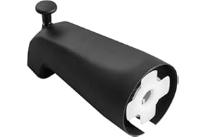 SENTO Slip On Black Universal Bathroom Tub Spout with Diverter, Durable Heavy Duty Metal Bathtub Faucet with Shower Diverter 