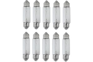 DGBRSM 10pcs Dual Tip Bulb 12v39mm Undercabinet Light Bulb 10w Xenon Lamp Bulb for Counter Lighting Automotive Dual Tip Bubble Roof Light