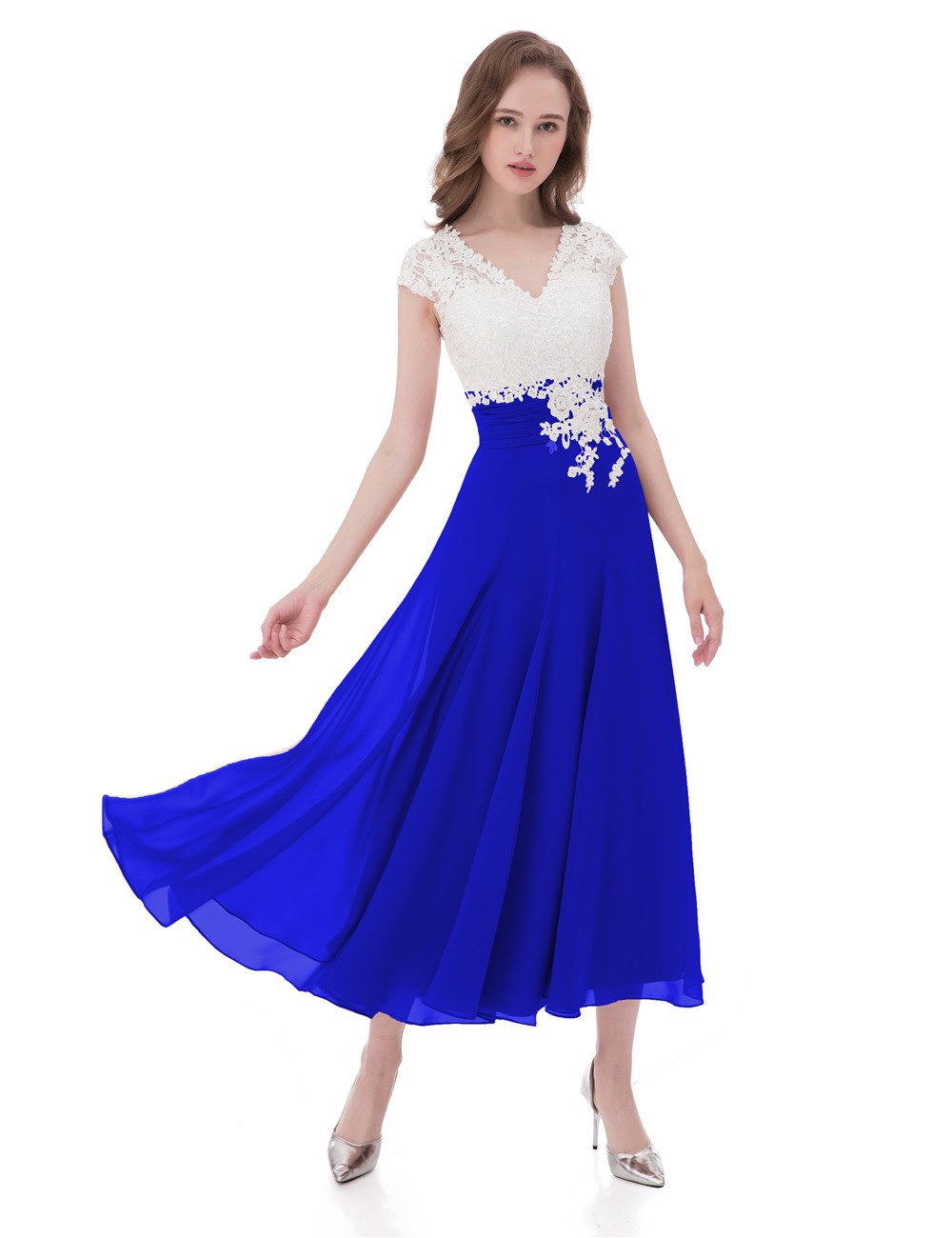Diydressonline-Sexy-V-Neck-Bridesmaid-Dresses-Lace-Top-Chiffon-Bottom-Simple-Prom-Dress-US2-Royal-Blue