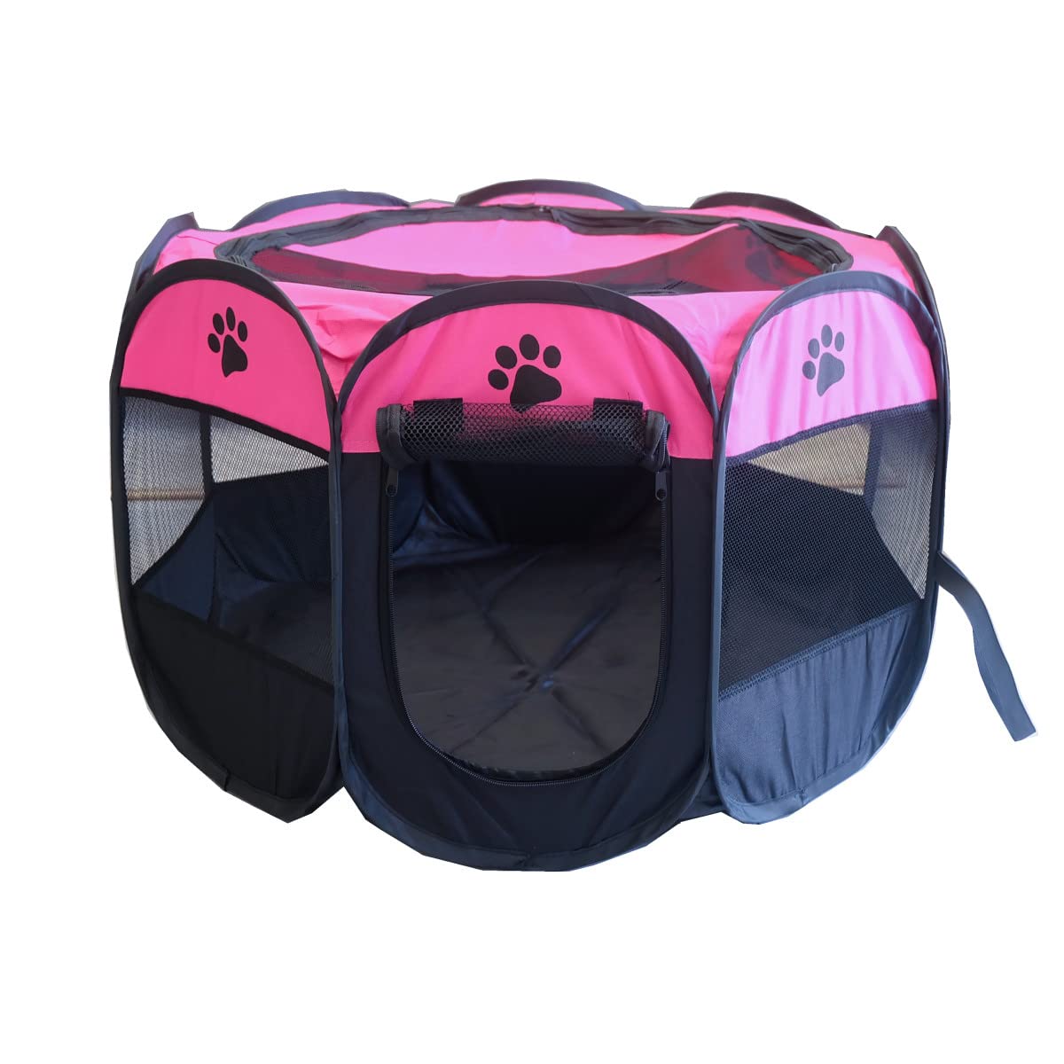 Dotala PET Portable Foldable Pet Dog Cat Playpen Crates Kennel/Premium 600D Oxford Cloth,Removable Zipper Top, Indoor and Outdoor Use (Rose)