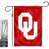 Oklahoma Sooners Garden Banner Flag with Stand Pole Holder