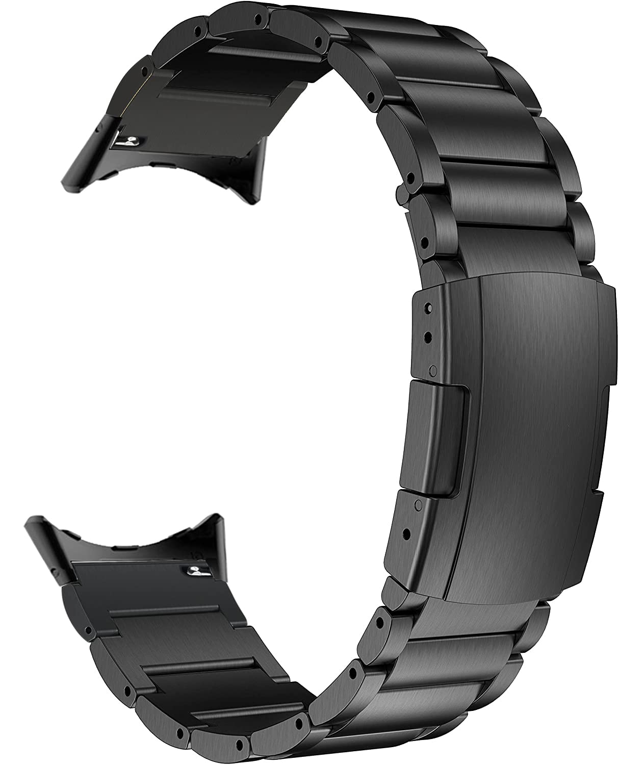 MaKTech Titanium Wristband for Google Watch,Metal Bracelet Strap Include Adapter with Turtle Buckle for Google Pixel Watch 4/3/2/1 [2025] (41mm,Black)