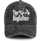 Ynbnzneng The Rodfather Pugfather Dogfather Grilfather Hats for Men, Adjustable Embroidered Dad Baseball Cap