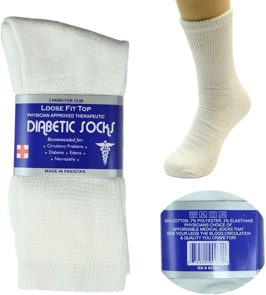 Gelante Unisex Diabetic Crew Socks Physicians Approved 2030D-GRY-12-(10-13): Health & Personal Care