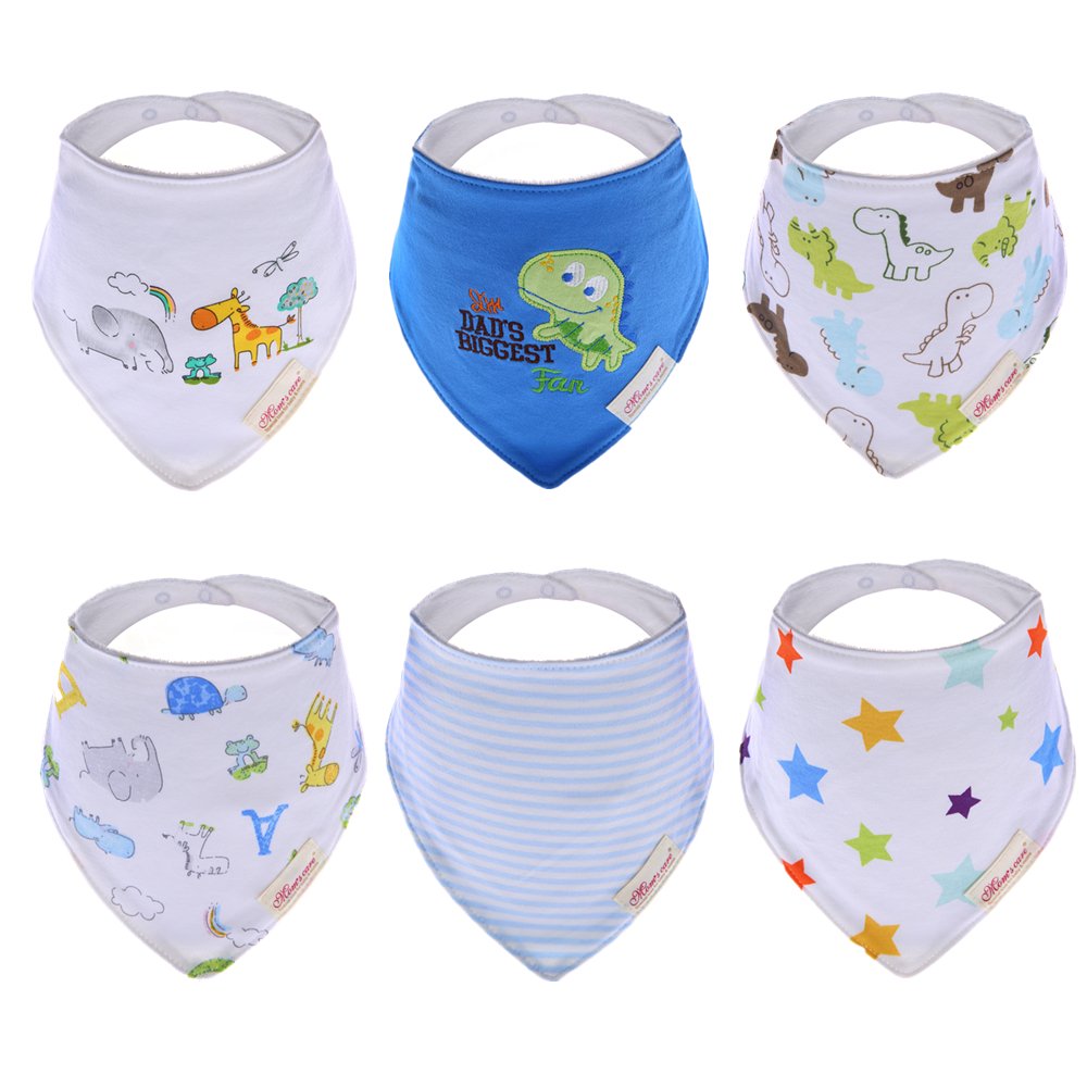 Hxhome confezione da 6 bavaglini per bambini 100% cotone Hxhome confezione da 6 bavaglini per bambini 100% cotone grembiule asciugamano bandana pettorina saliva bavetta ruttino Amazon Prima infanzia