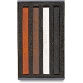 Cont&eacute; &agrave; Paris Crayons - Sketching Colors, Matchbox Set, Set of 4 | Waxier and Firmer than Soft Pastels, Great for Beginning and Advanced Artists, Foam Packaging