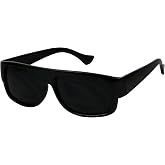 ShadyVEU Oval Flat Top Locs Style Sunglasses UV Protection Black Dark Lens Vintage Eazy E Old School Gangsta OG Large Shades