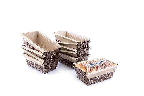 Mini Paper Loaf Pans for Baking – 25pcs, 4” x 2” x 2”, – Oven,  Microwave Freezer Safe – Nonstick, Eco-Friendly, Disposable Mini Loaf  Pans for