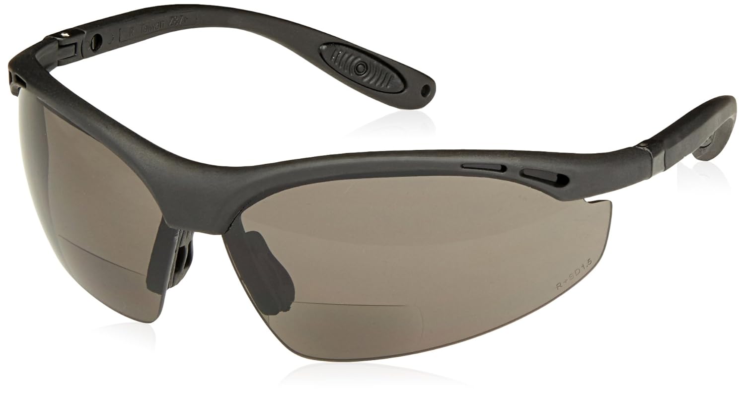 Radians CH1215 Cheaters Nylon Frame Reading Safety Glasses with Smoke