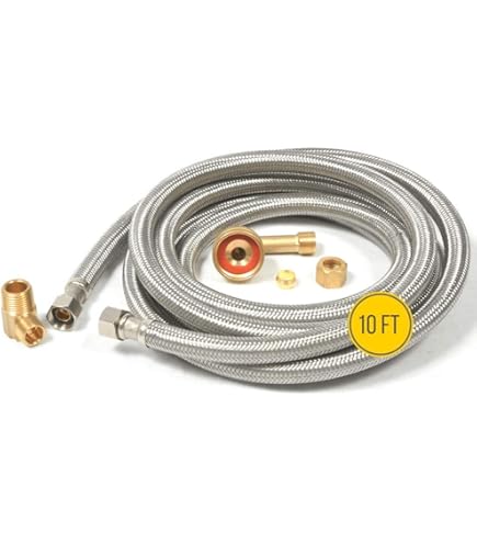 thumbnail image 2 of Universal Dishwasher Drain Hose - 10 Ft Discharge Hose - Corrugated An On 2 of 11