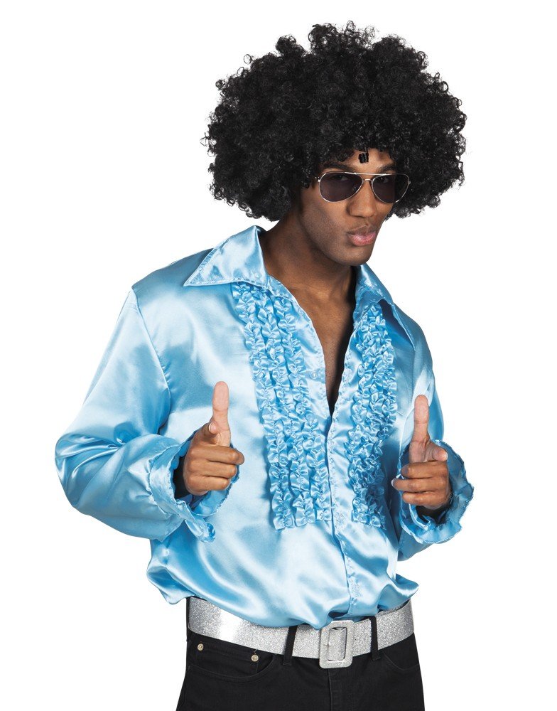 Shoperama 70s Ruffle Shirt for Men, 70s Disco Strike Move Bad Taste — image 1