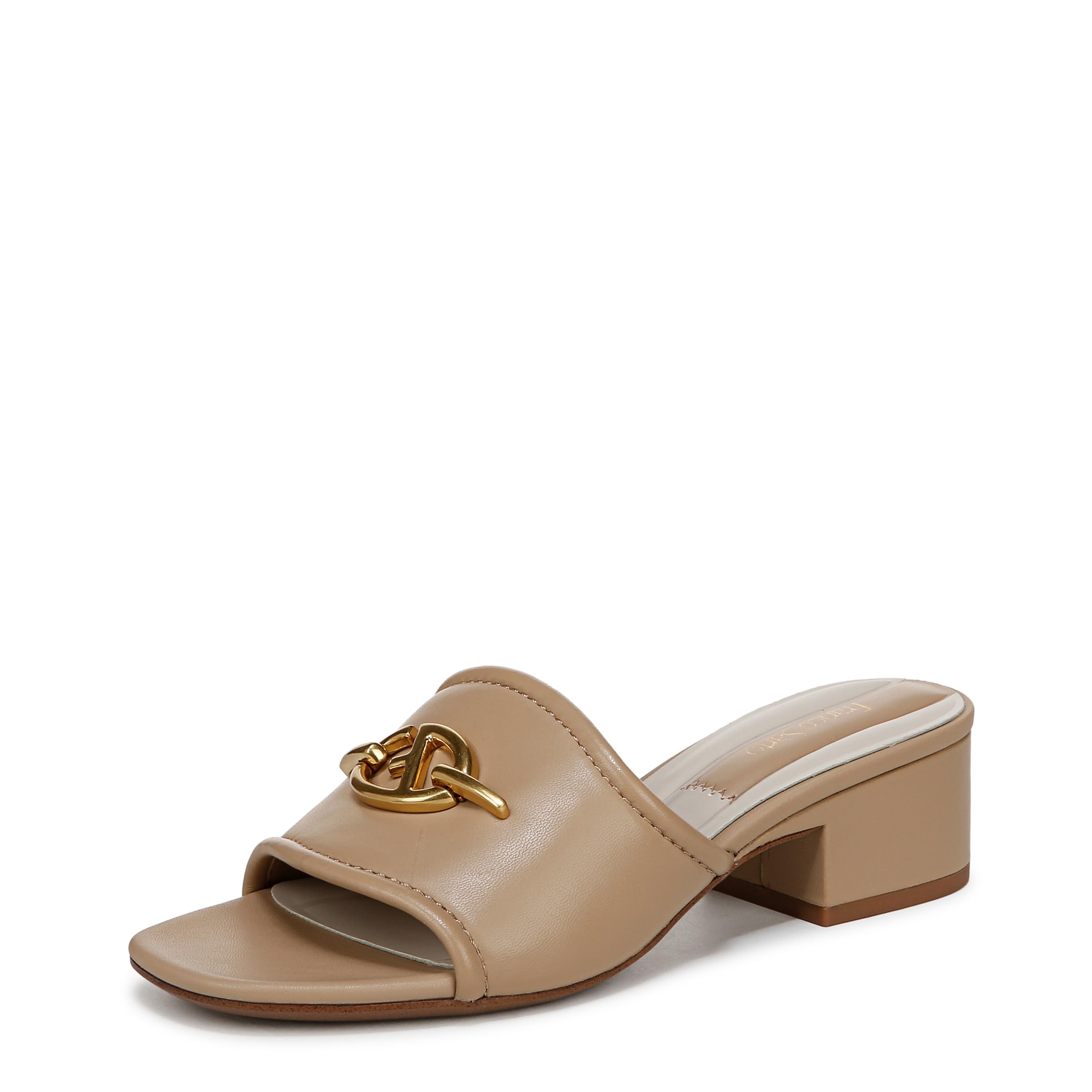Franco Sarto Womens Noreen Slide Sandal Latte Beige Leather 10 M