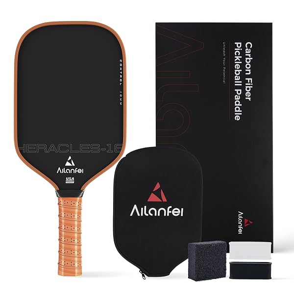 AILANFEI PICKLEBALL PADDLES SET, T700 CARBON FIBER PICKLEBALL PADDLES, A LIGHTWEIGHT PICKLEBALL PADDLE SUITABLE FOR INTERMEDIATE AND PROFESSIONAL PLAYERS (WHITE)