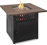 DualHeat by Endless Summer, The Donovan, 38" Square Propane Gas Outdoor Fire Pit Plus Patio Heater