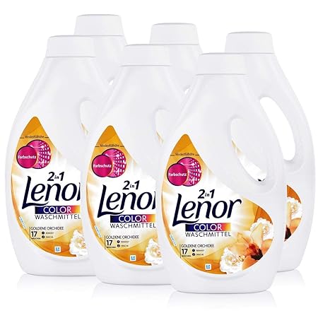 Lenor Colorwaschmittel Goldene Orchidee 935ml - Mit Farbschutz (6er Pack)