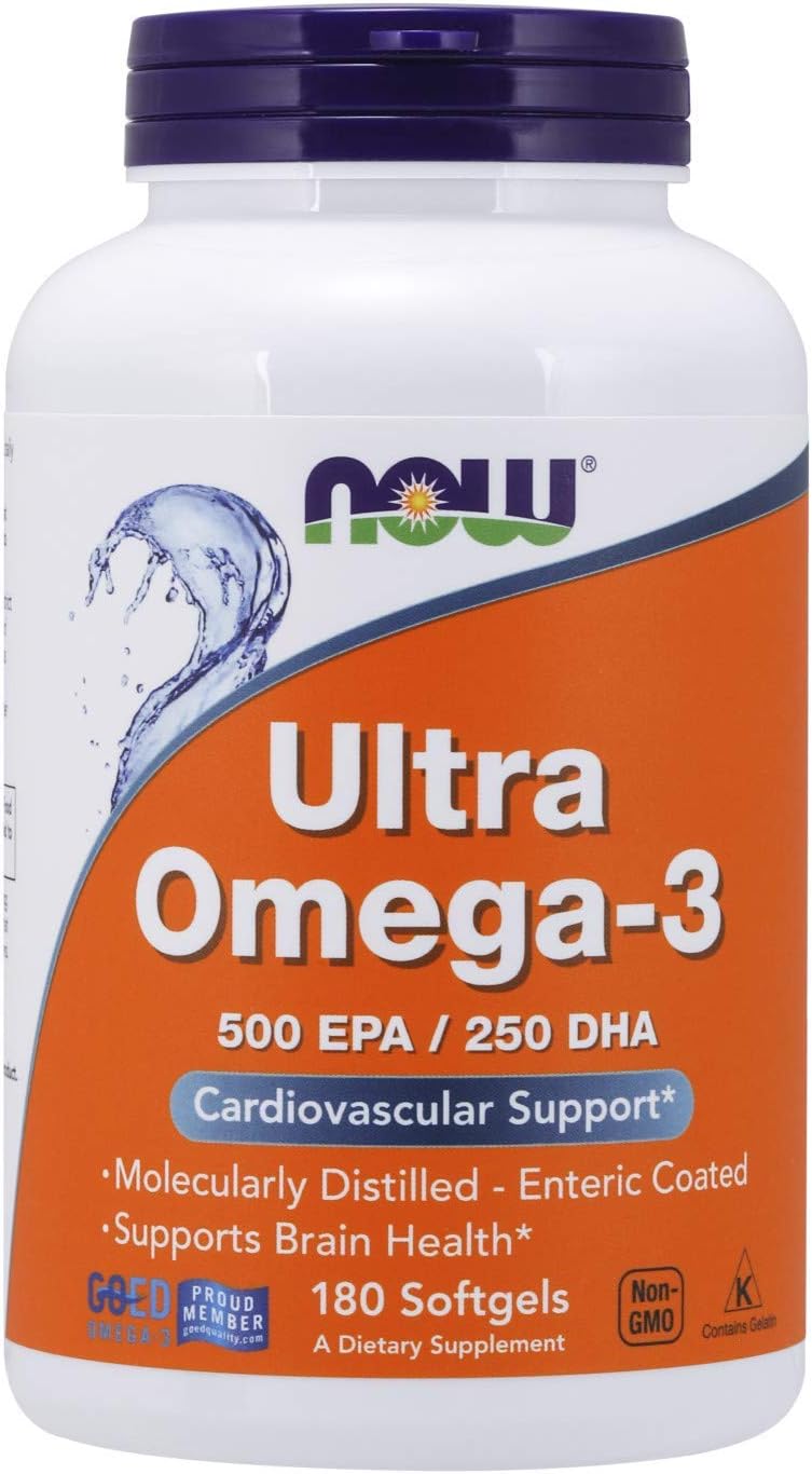 NOW Foods Ultra Omega3 500 EPA/250 DHA 180 Softgels by Now Foods