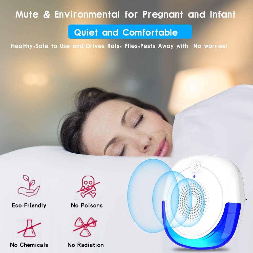 Ultrasonic Pest Repeller, 2020 Upgraded Pest Repeller Plug in Pest Control Indoor Bionic Wave Insect Repellent, Effective for Mouse, Mice,Rat, Mosquitos, Flies, Wasps,Spiders, Fleas, Cockroaches - Image 4