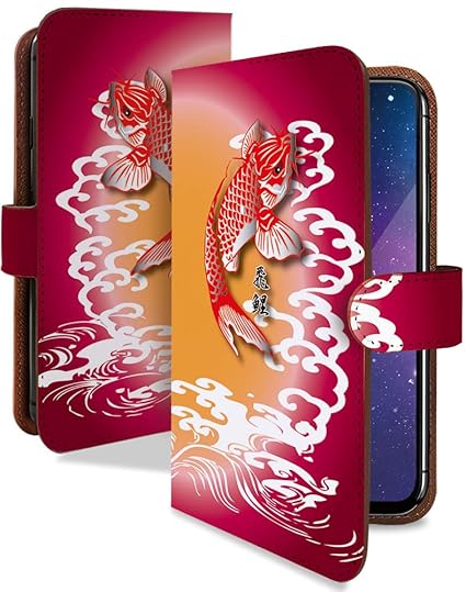 Amazon Iphone7 Plus ケース 手帳型 鯉 赤 赤 和柄 和風 Amazon Iphone7 Plus ケース 手帳型 鯉 赤 赤 和柄 和風