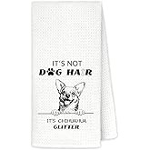 EVER-GOING TUNE Cute Chihuahua Bathroom Hand Towels,Chihuahua Gifts for Women Dog Lovers Decorative Hand Towels for Bathroom Washroom,Funny Dog Kitchen Dish Tea Towels,16x24 Inch