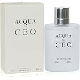 A CENTER Men's Cologne Eau De Toilette EDT Spray Acqua CEO 3.4 Fluid Ounce
