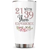 Jevuta 60th Birthday Gifts For Women, 60 year old Birthday Decorations, Birthday Gift For Turning 60, 1965 Gifts For Women, 60th Tumbler (20oz)